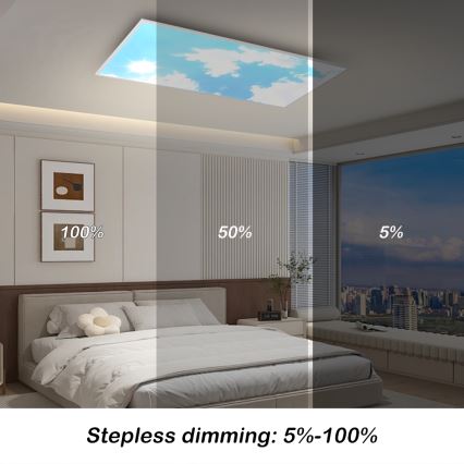 Brilagi - LED dimējams griestu gaismeklis SLIMFRAME LED/80W/230V 120x60 cm 3000-6000K sudraba/zila + tālvadības pults