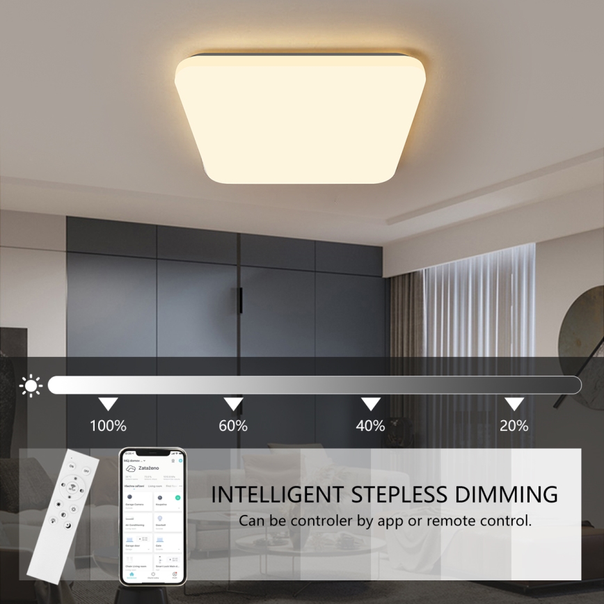 Brilagi - LED Aptumšojama griestu lampa SMART LED/28W/230V 2700-6500K Wi-Fi Tuya + tālvadības pults