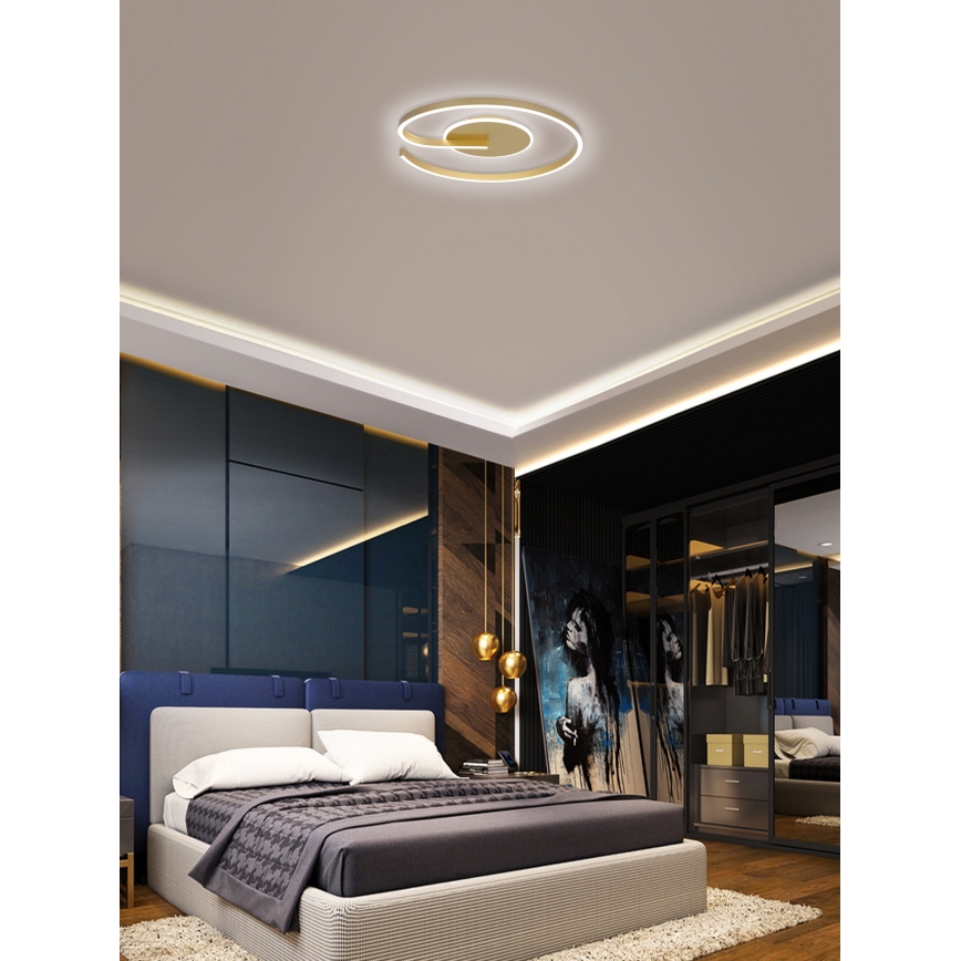 Brilagi -LED Aptumšojama griestu lampa SPIRAL LED/56W/230V 3000/4000/6000K+ tālvadības pults