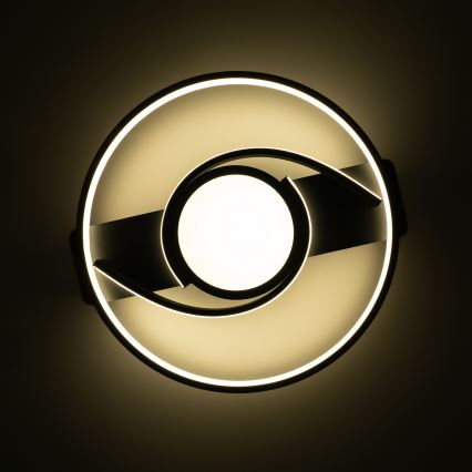Brilagi - LED dimmējams griestu lukturis TWIRL LED/38W/230V 3000-6000K melns + tālvadības pults