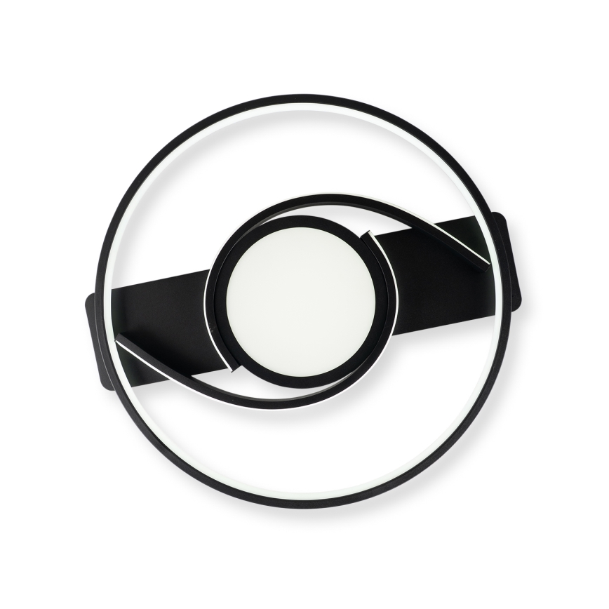 Brilagi - LED dimmējams griestu lukturis TWIRL LED/38W/230V 3000-6000K melns + tālvadības pults