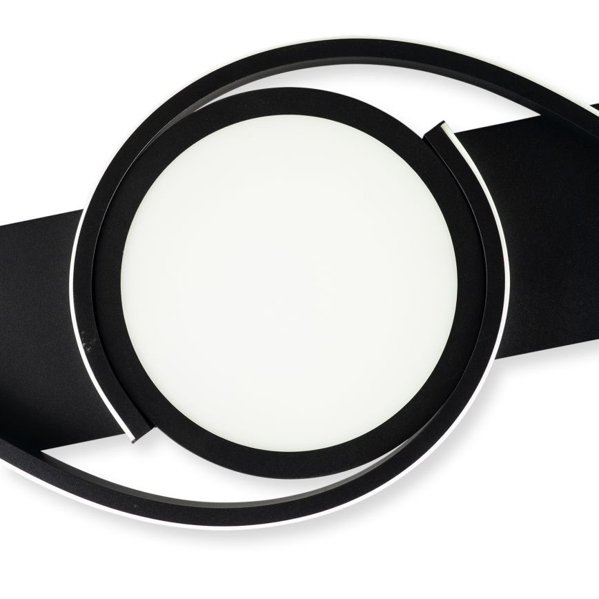 Brilagi - LED dimmējams griestu lukturis TWIRL LED/38W/230V 3000-6000K melns + tālvadības pults