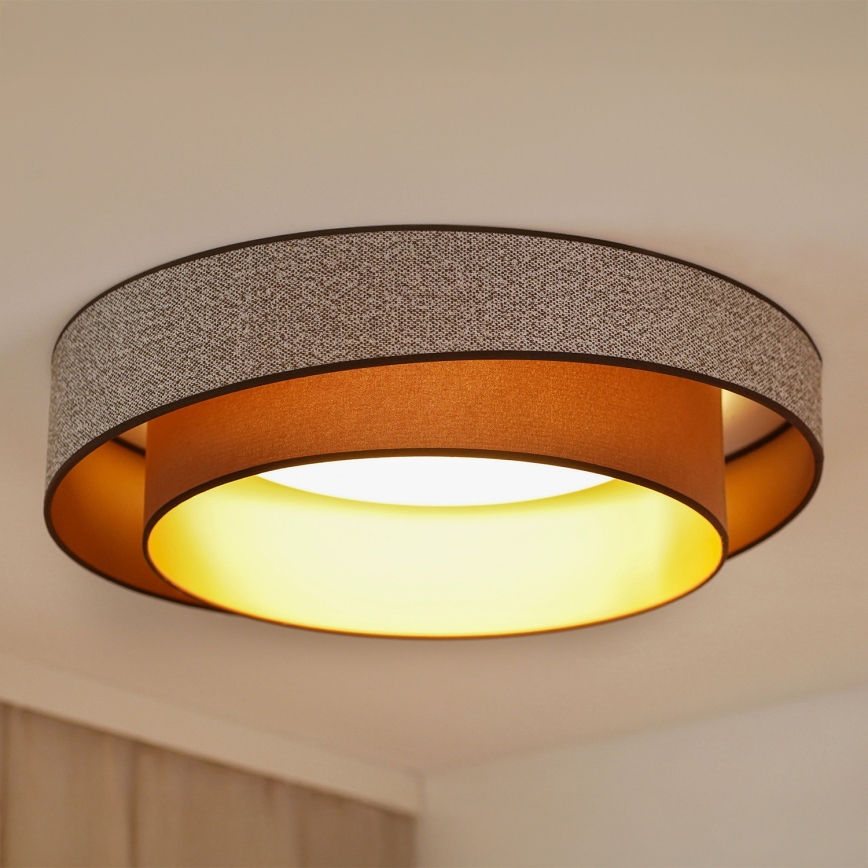 Brilagi - LED Aptumšojama griestu lampa VEGAS SHINE LED/24W/230V d. 60 cm 3000/4000/6500K brūna + tālvadības pults
