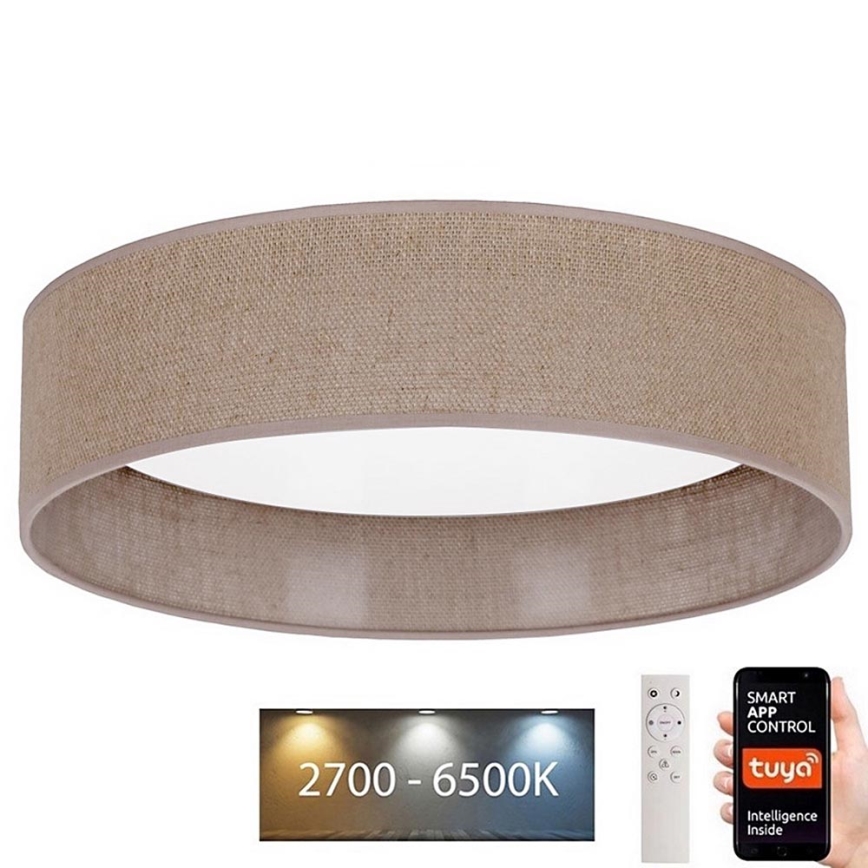 Brilagi - LED Aptumšojama griestu lampa VELVET SMART LED/24W/230V d. 45 cm 2700-6500K Wi-Fi Tuya brūna + tālvadības pults