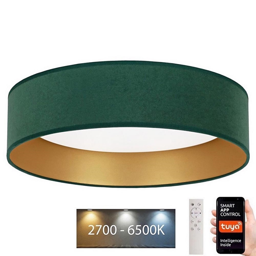 Brilagi - LED Aptumšojama griestu lampa VELVET SMART LED/24W/230V d. 45 cm 2700-6500K Wi-Fi Tuya zaļa/zelta + tālvadības pults