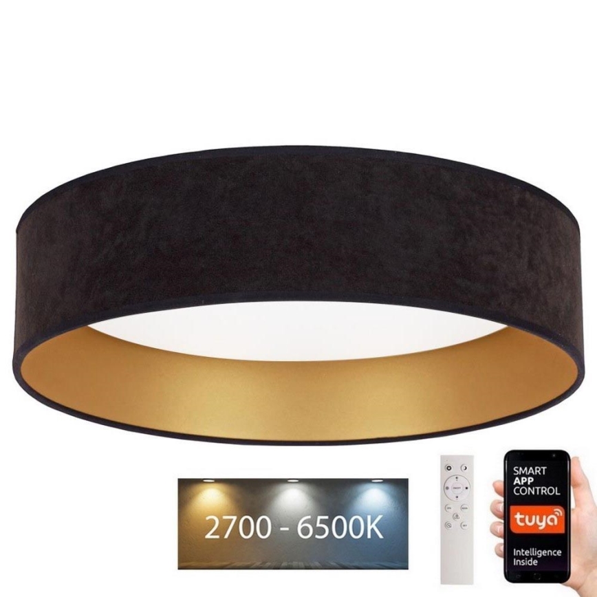 Brilagi - LED Aptumšojama griestu lampa VELVET SMART LED/36W/230V d. 55 cm 2700-6500K Wi-Fi Tuya melna/zelta + tālvadības pults