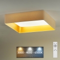 Brilagi - LED Aptumšojama griestu lampa VELVET SQUARE LED/24W/230V 3000/4000/6500K + tālvadības pults krēmkrāsa