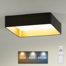 Brilagi - LED Aptumšojama griestu lampa VELVET SQUARE LED/24W/230V 3000/4000/6500K + tālvadības pults pelēka