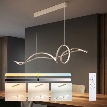 Brilagi - LED aptumšojama karājas lampa uz troses SIGNATURE LED/55W/230V 3000-6000K 120x23 cm bēša + tālvadība