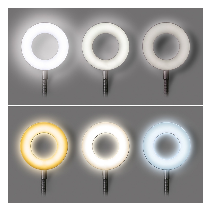 Brilagi -LED Aptumšojama lampa ar fiksatoru ORBELA LED/8W/230V 3000/4000/5000K melna