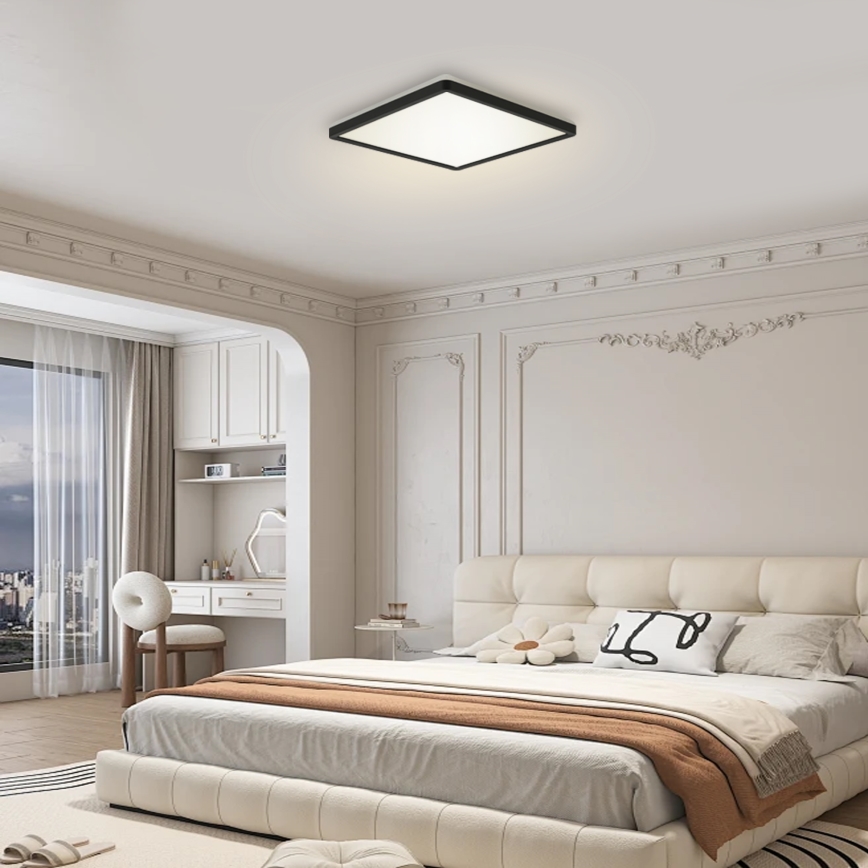 Brilagi - LED Aptumšojama lampa ar motion un dusk sensors ULTRA SLIM LED/18W/230V 30x30 cm + tālvadības pults
