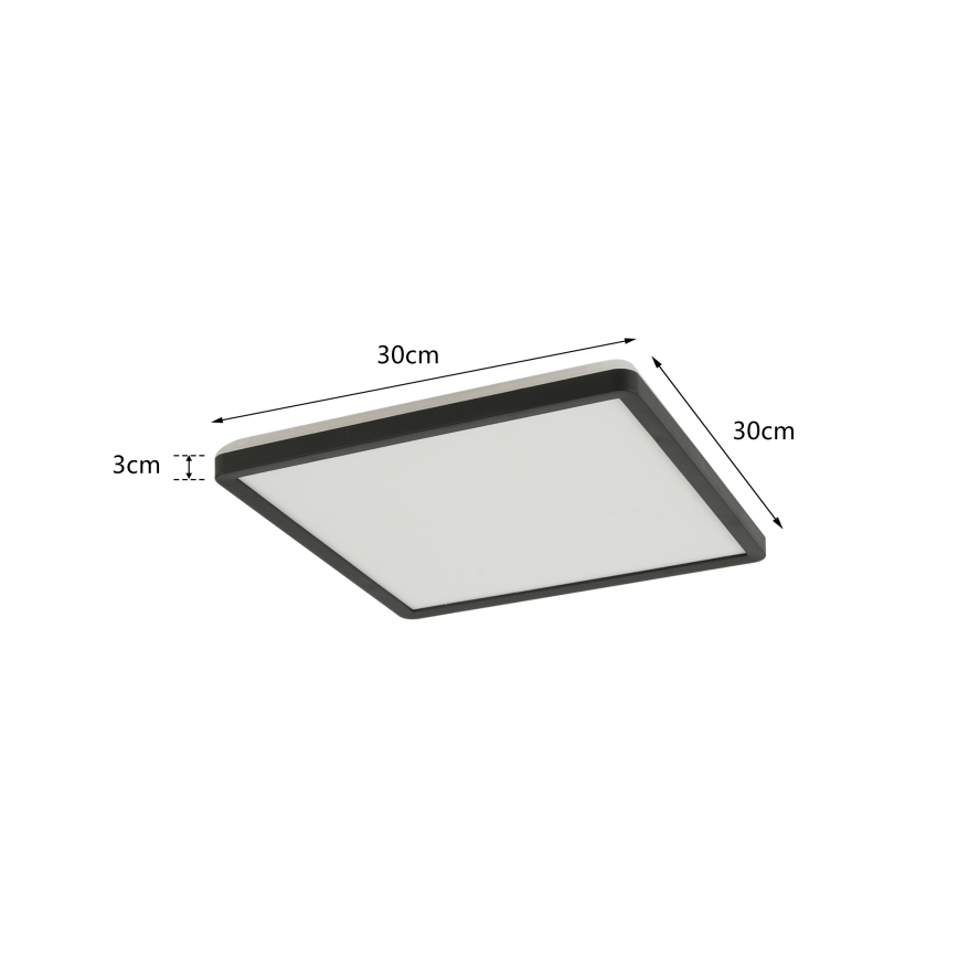 Brilagi - LED Aptumšojama lampa ar motion un dusk sensors ULTRA SLIM LED/18W/230V 30x30 cm + tālvadības pults