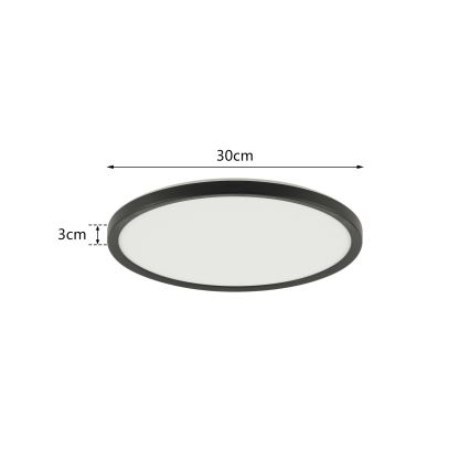 Brilagi - LED Aptumšojama lampa ar sensoru ULTRA SLIM LED/18W/230V d. 30 cm + tālvadības pults
