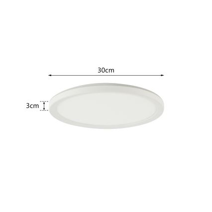Brilagi - LED Aptumšojama lampa ar sensoru ULTRA SLIM LED/18W/230V d. 30 cm + tālvadības pults