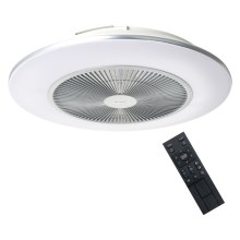 Brilagi - LED Aptumšojama lampa ar ventilatoru AURA LED/38W/230V 3000-6000K sudraba + tālvadības pults