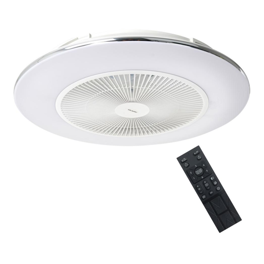 Brilagi - LED Aptumšojama lampa ar ventilatoru AURA LED/38W/230V balta + tālvadības pults