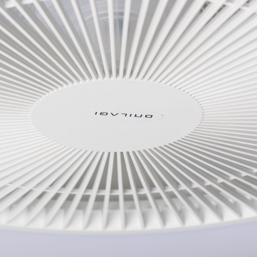 Brilagi - LED Aptumšojama lampa ar ventilatoru AURA LED/38W/230V balta + tālvadības pults