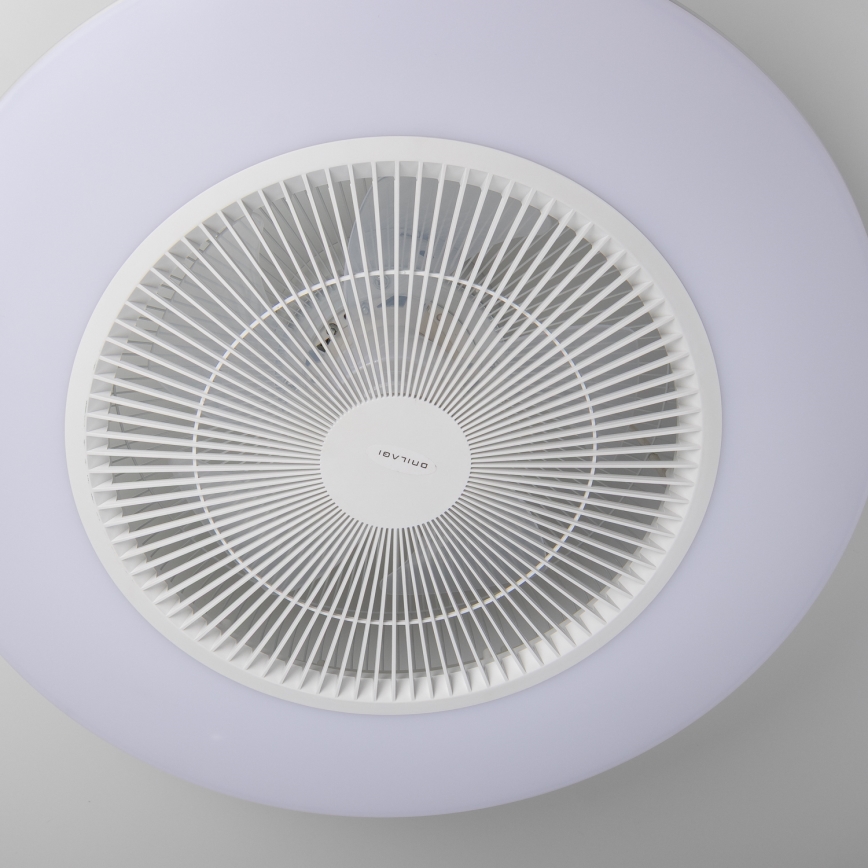 Brilagi - LED Aptumšojama lampa ar ventilatoru AURA LED/38W/230V balta + tālvadības pults
