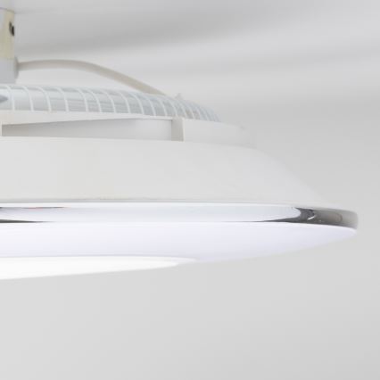 Brilagi - LED Aptumšojama lampa ar ventilatoru AURA LED/38W/230V balta + tālvadības pults