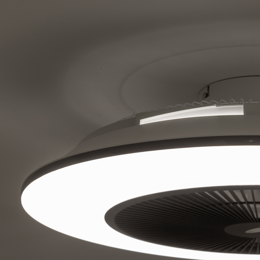 Brilagi - LED Aptumšojama lampa ar ventilatoru AURA LED/38W/230V 3000-6000K melna + tālvadības pults