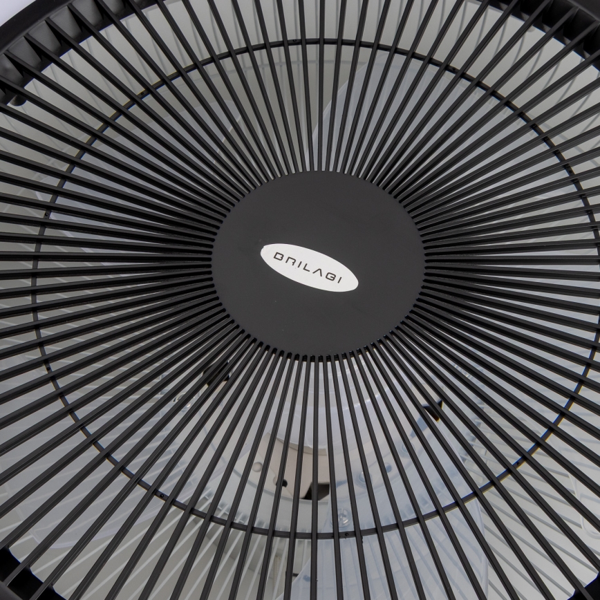 Brilagi - LED Aptumšojama lampa ar ventilatoru AURA LED/38W/230V 3000-6000K melna + tālvadības pults