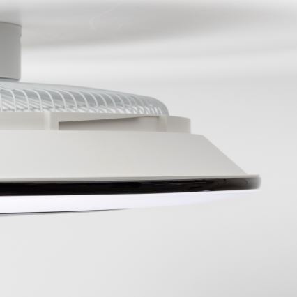 Brilagi - LED Aptumšojama lampa ar ventilatoru AURA LED/38W/230V 3000-6000K melna + tālvadības pults