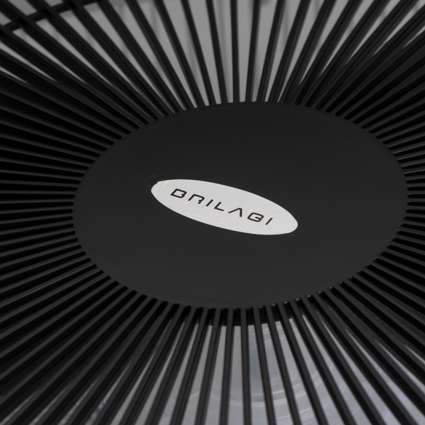 Brilagi - LED Aptumšojama lampa ar ventilatoru AURA LED/38W/230V 3000-6000K melna + tālvadības pults