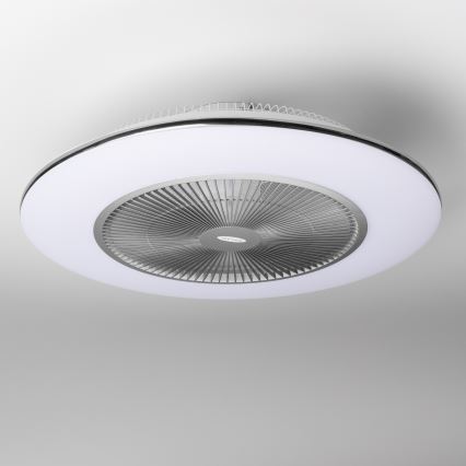 Brilagi - LED Aptumšojama lampa ar ventilatoru AURA LED/38W/230V 3000-6000K sudraba + tālvadības pults