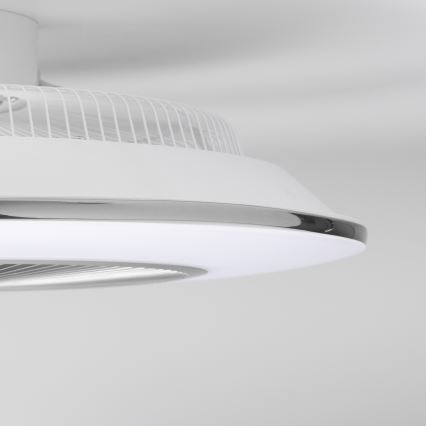 Brilagi - LED Aptumšojama lampa ar ventilatoru AURA LED/38W/230V 3000-6000K sudraba + tālvadības pults