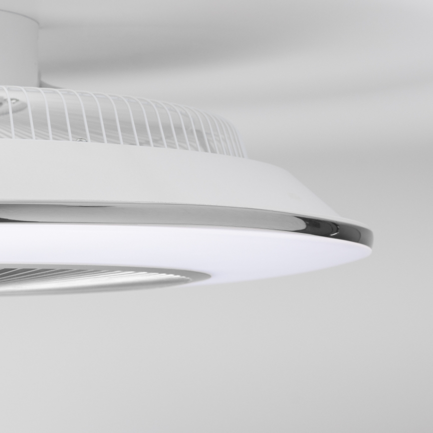 Brilagi - LED Aptumšojama lampa ar ventilatoru AURA LED/38W/230V 3000-6000K sudraba + tālvadības pults