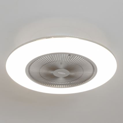 Brilagi - LED Aptumšojama lampa ar ventilatoru AURA LED/38W/230V 3000-6000K sudraba + tālvadības pults
