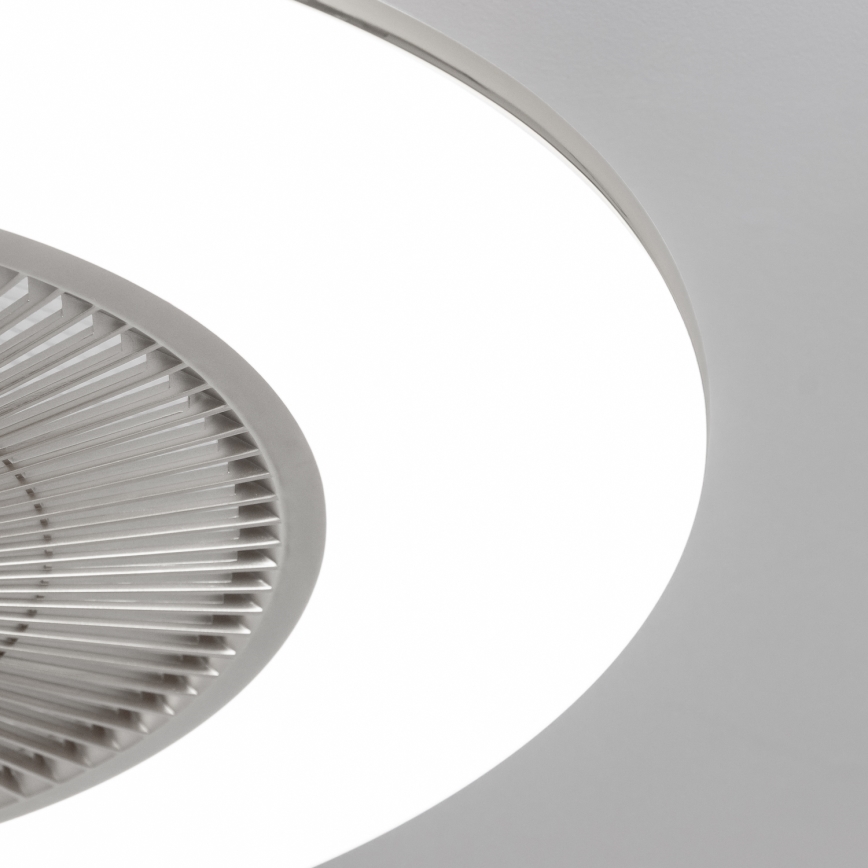 Brilagi - LED Aptumšojama lampa ar ventilatoru AURA LED/38W/230V 3000-6000K sudraba + tālvadības pults