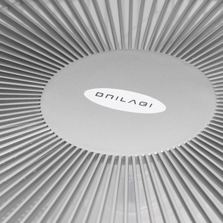 Brilagi - LED Aptumšojama lampa ar ventilatoru AURA LED/38W/230V 3000-6000K sudraba + tālvadības pults