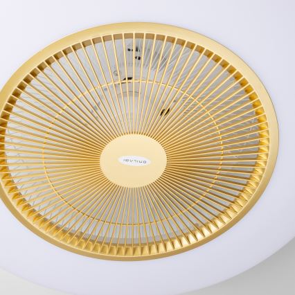 Brilagi - LED Aptumšojama lampa ar ventilatoru AURA LED/38W/230V 3000-6000K zelta + tālvadības pullts