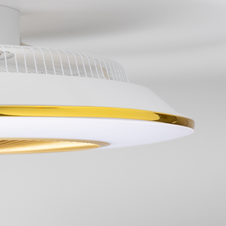 Brilagi - LED Aptumšojama lampa ar ventilatoru AURA LED/38W/230V 3000-6000K zelta + tālvadības pullts