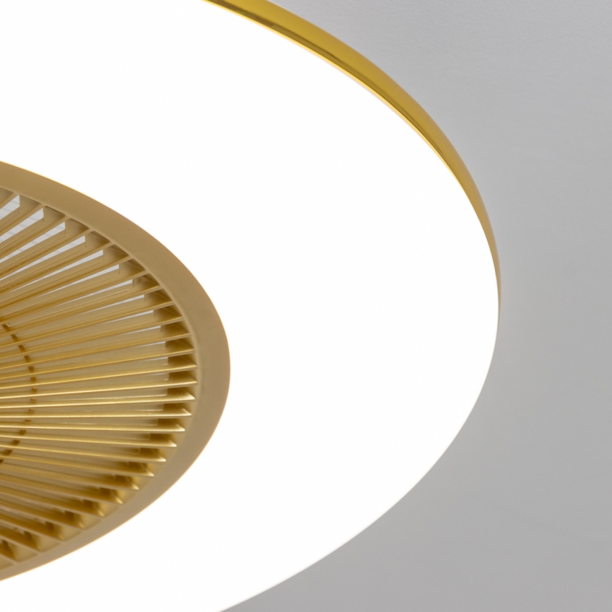 Brilagi - LED Aptumšojama lampa ar ventilatoru AURA LED/38W/230V 3000-6000K zelta + tālvadības pullts