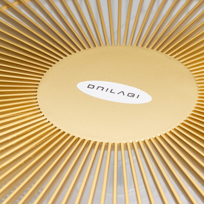 Brilagi - LED Aptumšojama lampa ar ventilatoru AURA LED/38W/230V 3000-6000K zelta + tālvadības pullts