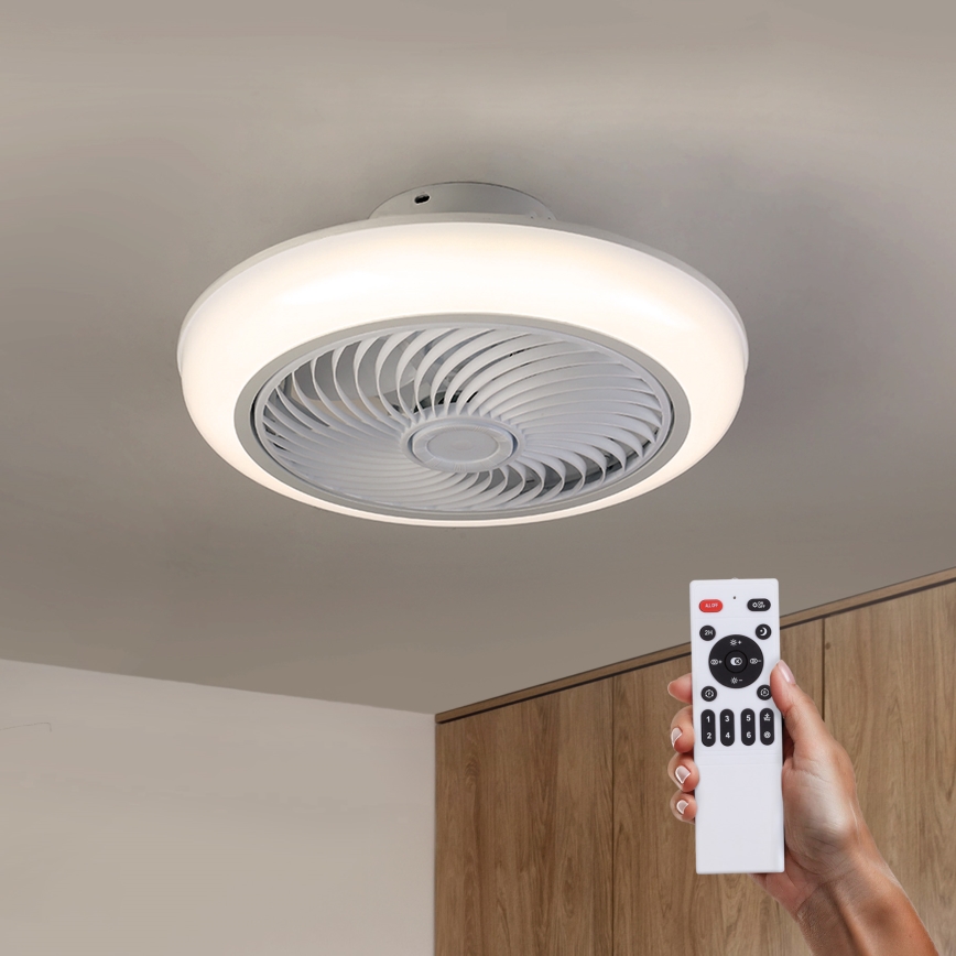 Brilagi - LED Aptumšojama griestu lampa ar ventilatoru LED/30W/230V 3000-6500K balta + tālvadības pults