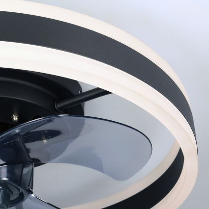 Brilagi - LED Aptumšojama griestu lampa ar ventilatoru LED/30W/230V 3000-6500K melna + tālvadības pults