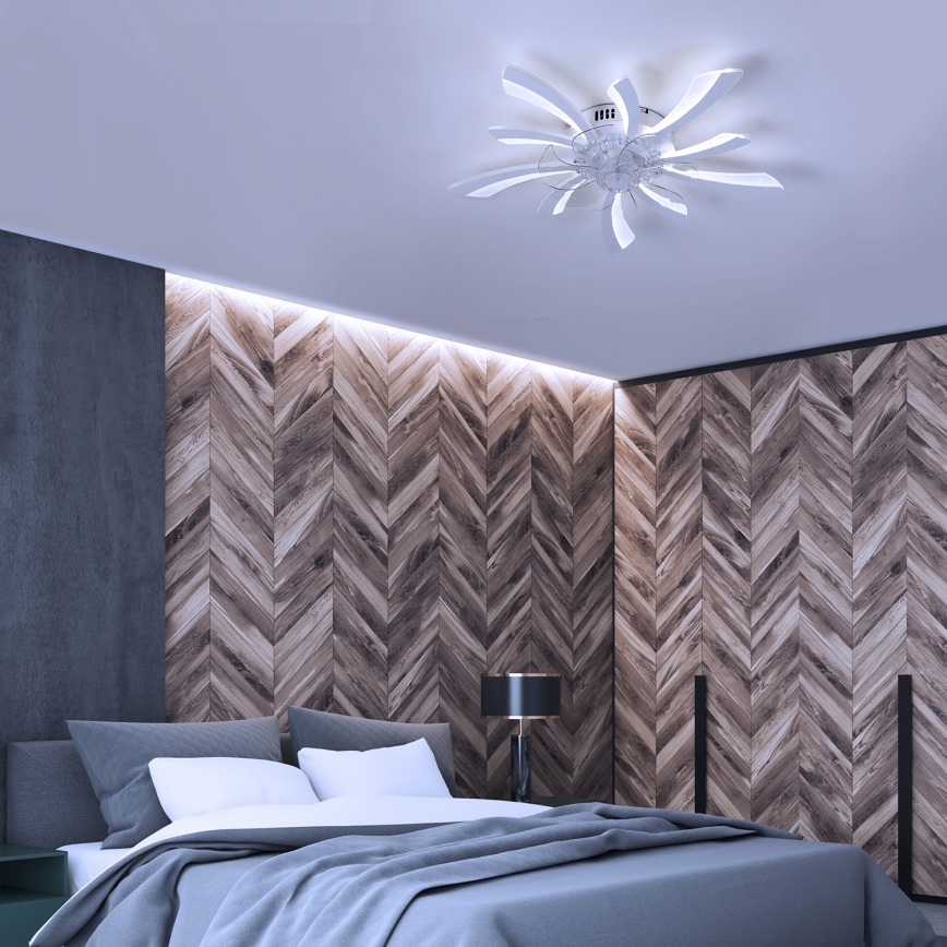 Brilagi - LED Aptumšojama griestu lampa ar ventilatoru LED/50W/230V 3000-6500K balta + tālvadības pults