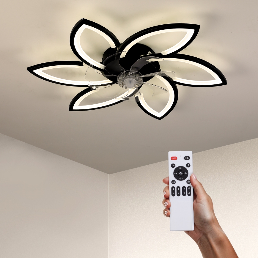 Brilagi - LED Aptumšojama griestu lampa ar ventilatoru LED/50W/230V 3000-6500K melna + tālvadības pults