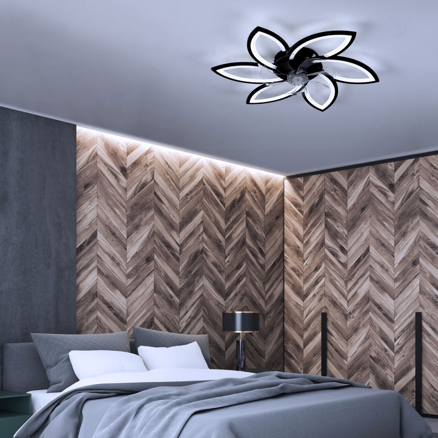 Brilagi - LED Aptumšojama griestu lampa ar ventilatoru LED/50W/230V 3000-6500K melna + tālvadības pults