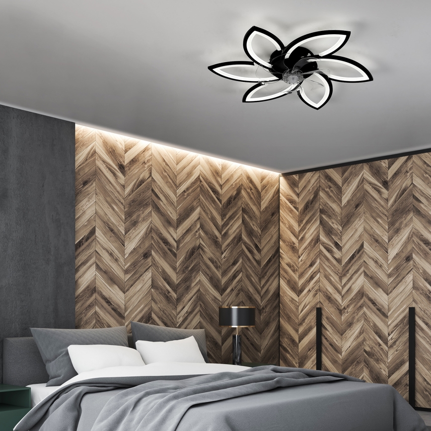 Brilagi - LED Aptumšojama griestu lampa ar ventilatoru LED/50W/230V 3000-6500K melna + tālvadības pults