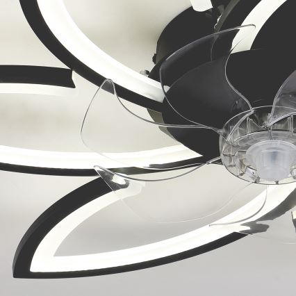 Brilagi - LED Aptumšojama griestu lampa ar ventilatoru LED/50W/230V 3000-6500K melna + tālvadības pults