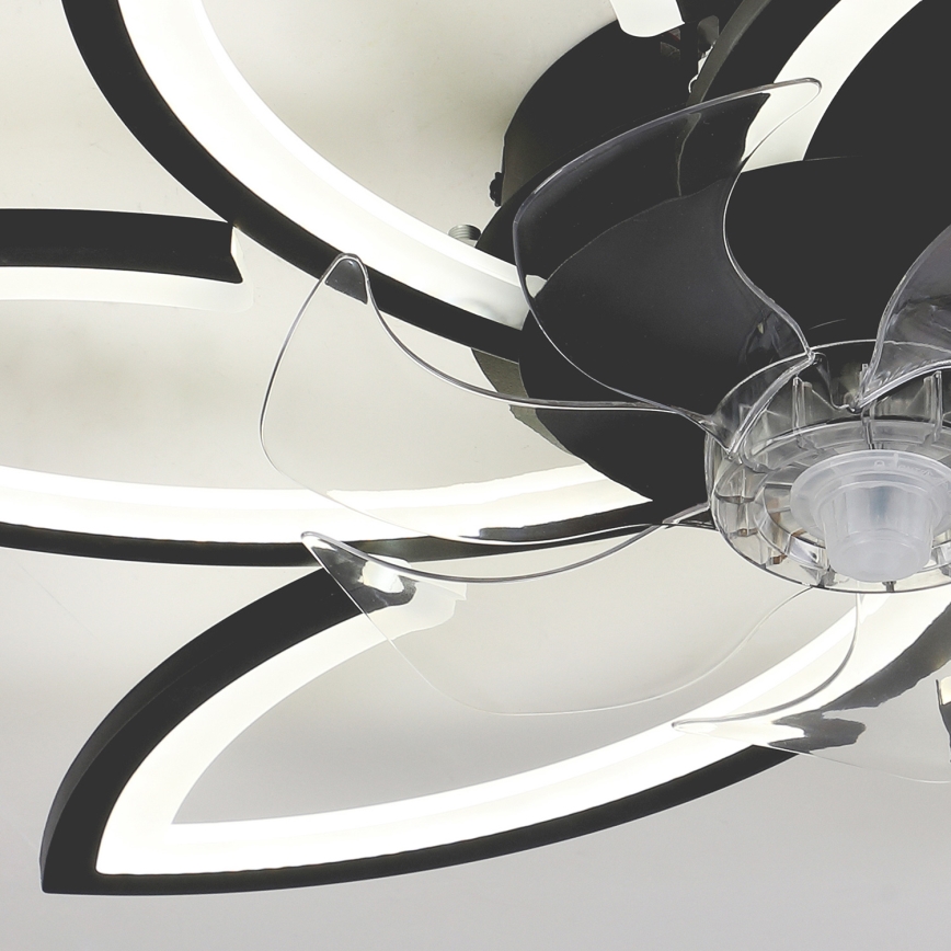 Brilagi - LED Aptumšojama griestu lampa ar ventilatoru LED/50W/230V 3000-6500K melna + tālvadības pults