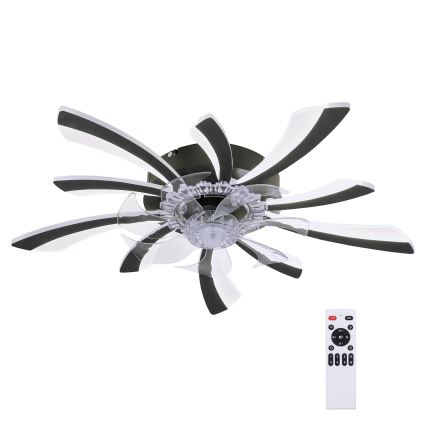 Brilagi - LED Aptumšojama griestu lampa ar ventilatoru LED/50W/230V 3000-6500K melna + tālvadības pults