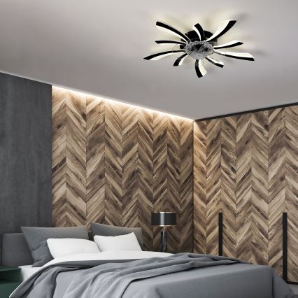 Brilagi - LED Aptumšojama griestu lampa ar ventilatoru LED/50W/230V 3000-6500K melna + tālvadības pults