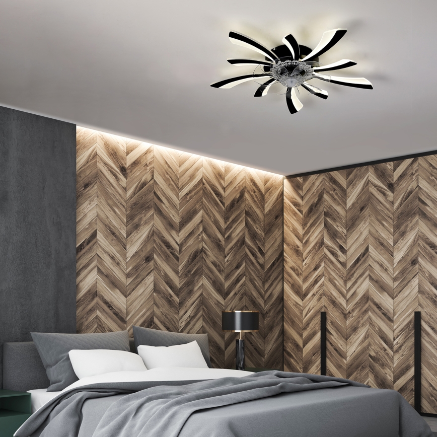 Brilagi - LED Aptumšojama griestu lampa ar ventilatoru LED/50W/230V 3000-6500K melna + tālvadības pults