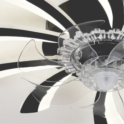 Brilagi - LED Aptumšojama griestu lampa ar ventilatoru LED/50W/230V 3000-6500K melna + tālvadības pults