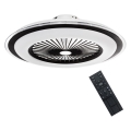 Brilagi - LED Aptumšojama lampa ar ventilatoru RONDA LED/48W/230V 3000-6000K melna + tālvadības pults